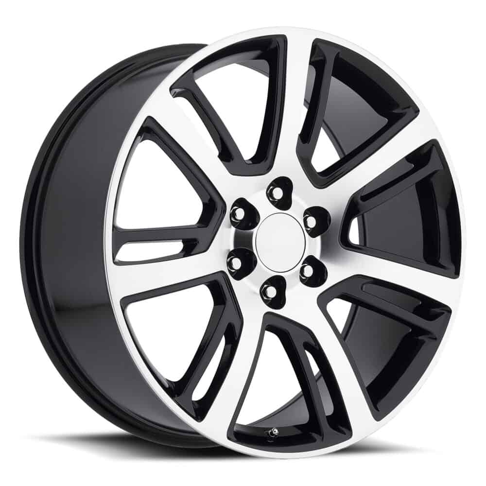FR 48 – CADILLAC ESCALADE REPLICA WHEELS - GLOSS BLACK MACHINED FACE