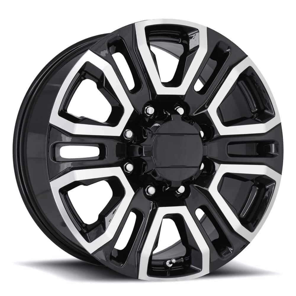 FR 275 – GM TRUCK 2500 REPLICA WHEELS – GLOSS BLACK MACHINED FACE