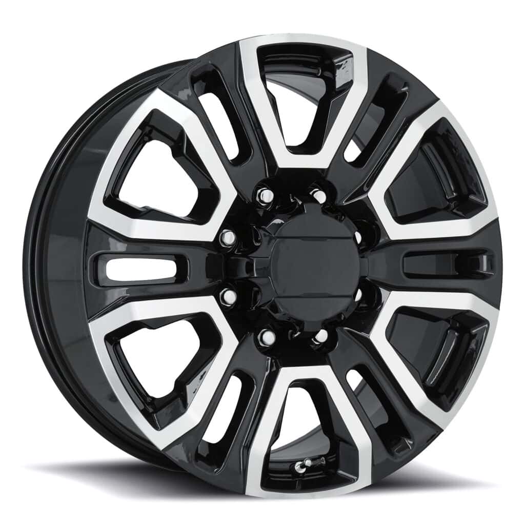 FR 275 – GM TRUCK 2500 REPLICA WHEELS – GLOSS BLACK MACHINED FACE