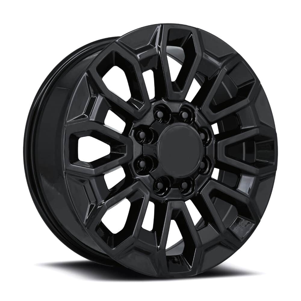 FR 277 - HIGH COUNTRY 2500 REPLICA WHEELS - GLOSS BLACK WITH CAP - 22x8.5 | 8x180 | +44