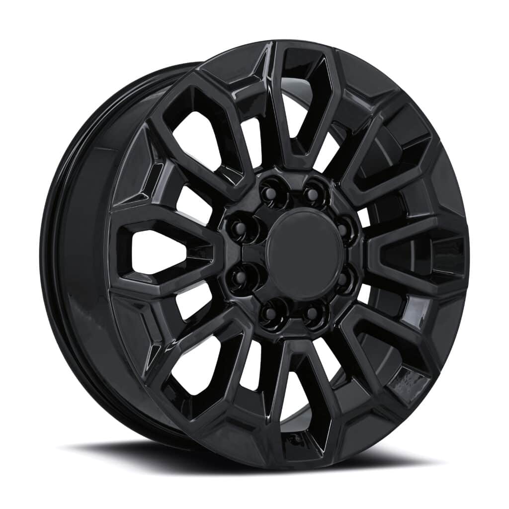 FR 277 - HIGH COUNTRY 2500 REPLICA WHEELS - GLOSS BLACK WITH CAP - 22x8.5 | 8x180 | +44